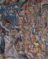 Panneau avec mosaïque, nef centrale, basilique de Santa Maria Maggiore, Rome, Italie, Ve siècle