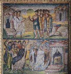 Panneau avec mosaïque, nef centrale, basilique de Santa Maria Maggiore, Rome, Italie, Ve siècle
