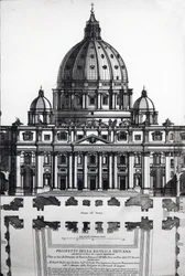 Plan de Saint-Pierre, Rome, gravé par Alessandro Specchi