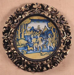 Assiette décorée d