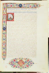 Plut 82.6 C.1 Les Dialogues de Platon traduits par Ficin et dédiés à Laurent le Magnifique, vers 1480 (vélin)