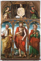 Polyptyque de Saint Jean-Baptiste avec Saint Pierre et Saint Jean l