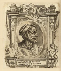 Portrait de Baldassare Tommaso Peruzzi, architecte et peintre italien, né près de Sienne