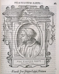 Portrait de Fra Filippo Lippi (c.1406-69) de Vies des artistes de Vasari, première publication 1550