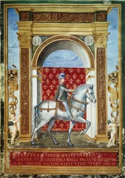 Portrait de Francesco Sforza à cheval