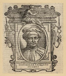 Portrait de Gentile da Fabriano, peintre italien du style gothique international, vers 1370-1427