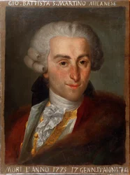 Portrait de Giovanni Battista Sammartini (1700-1775) compositeur italien.