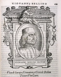 Portrait de Giovanni Bellini (c.1431-1516) de Vies des artistes de Vasari, première publication 1550