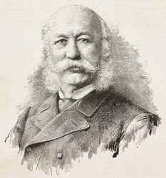 Portrait de Girolamo Cantelli (1815-1884), patriote et politicien italien, gravure d