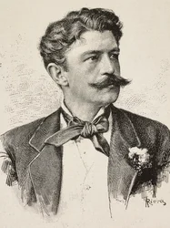 Portrait de Herbert von Bismarck (1849-1904), homme politique allemand (gravure)