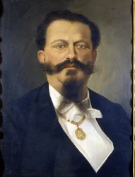 Portrait du roi Victor Emmanuel II (Victor-Emmanuel) (Vittorio Emanuele) (1820-1878). Peinture. 19ème siècle. Museo del Risorgimento. Milan