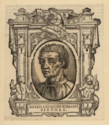 Portrait de Pietro Cavallini, peintre et mosaïste italien du Moyen Âge tardif
