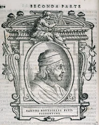 Portrait de Sandro Botticelli (1445-1510) de Vies des artistes de Vasari, première publication 1550