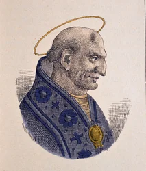 Portrait du pape Adéodat II ou Dieudonné (Deusdedit ou Adeodatus ou Deodatus ou Adeodato) (672-676)