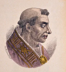 Portrait du pape Adrien II (867-872)