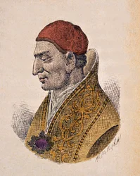 Portrait du Pape Constantin Ier (Constantine I ou Constantinus ou Costantino) (708-715)