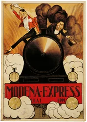 Affiche publicitaire pour le Modena Express