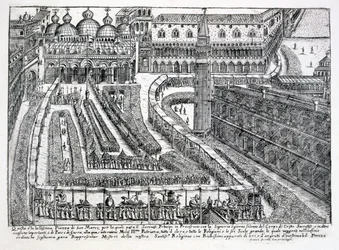 Procession pour la Fête-Dieu sur la Piazza San Marco, 1876