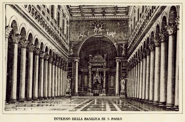 Rome : Intérieur de la Basilique de Saint-Paul