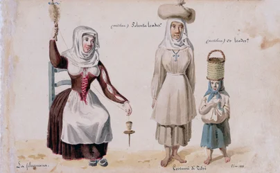 Costumes sardes de Tissi, impression ms. 257, Collection Cominotti