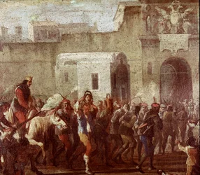 Scène de punition des voleurs à l