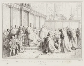 Sebastiano Veniero Honoré par les Marchands Turcs, le Jour de son Élection au Principat