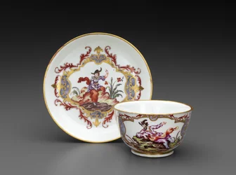 Bol à thé et soucoupe, vers 1755
