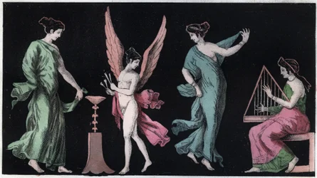 Les Bacchantes - les Bacchantes - gravure tirée de « Us et coutumes de tous les peuples de l