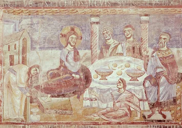 Le repas chez Simon le Pharisien, École de Monte Cassino, vers 1087