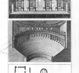 Le Théâtre Olympique à Vicence, conçu par Andrea Palladio (1508-80)