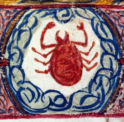 Signe du Cancer. Horoscope italien, milieu du XVe siècle