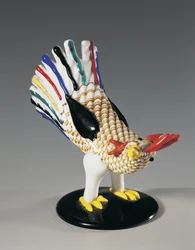 Vase en forme de coq, Murano, Venise, Vénétie, Italie
