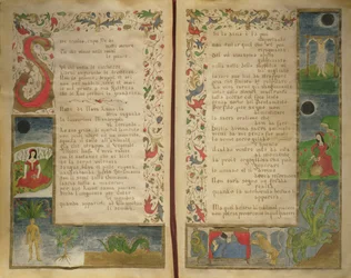 Vers et illustrations de bordure sur la manière d