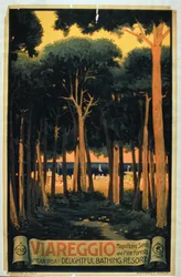 Viareggio", publié par Richter et Cie, Pise, italien (lithographie en couleurs)