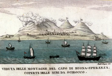 Vues des montagnes du Cap de Bonne-Espérance