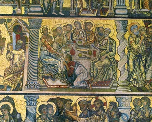 La Cène et le lavement des pieds (mosaïque)