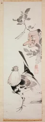 Coq et masque de Tengu, vers 1775