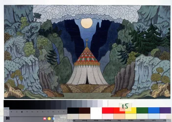 Dessin préparatoire pour le décor de l