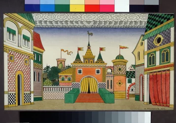 Dessin préparatoire pour le décor de l