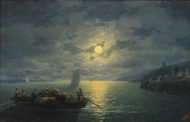 Traversée du Dniepr par une nuit de lune, 1897