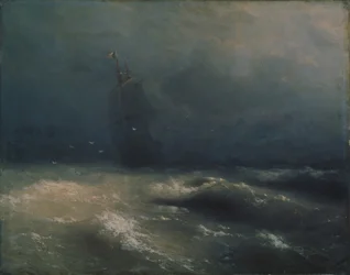 Tempête sur le littoral près de Nice, 1885