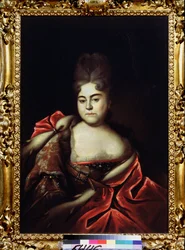 Portrait de la grande duchesse Natalya Alexeevna de Russie (1673-1716), sœur du tsar Pierre Le Grand (1672-1725)