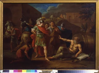 Alexandre le Grand rend visite à Diogène à Corinthe