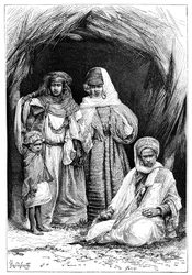 Un homme, une femme et un enfant Khumir, Afrique du Nord, 1895