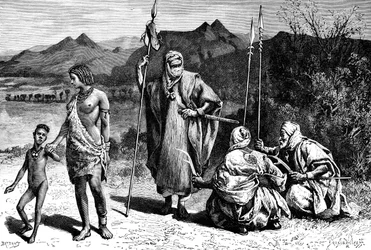 Un groupe de Tibbus, Afrique du Nord, 1895