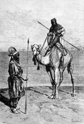 Touaregs en voyage, Afrique du Nord, 1895