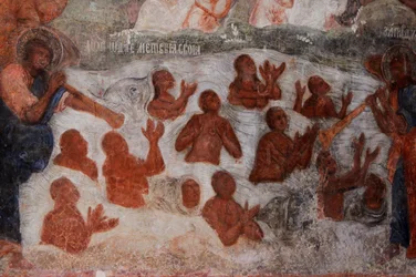 Fresque dans la Cathédrale de Notre-Dame du Signe, Novgorod, début du XVIIIe siècle