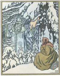 Illustration pour le conte de fées Morozko, 1932