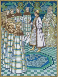 Illustration pour le conte de fées Vasilisa la Belle