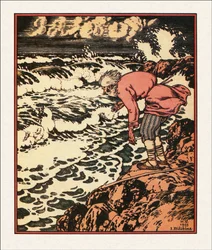 Illustration du Conte du pêcheur et du poisson